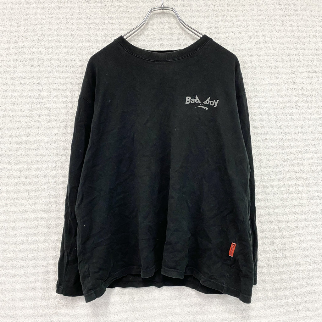 BAD BOY　バッドボーイ　長袖プリントTシャツ/ロンT　黒　ブラック　古着