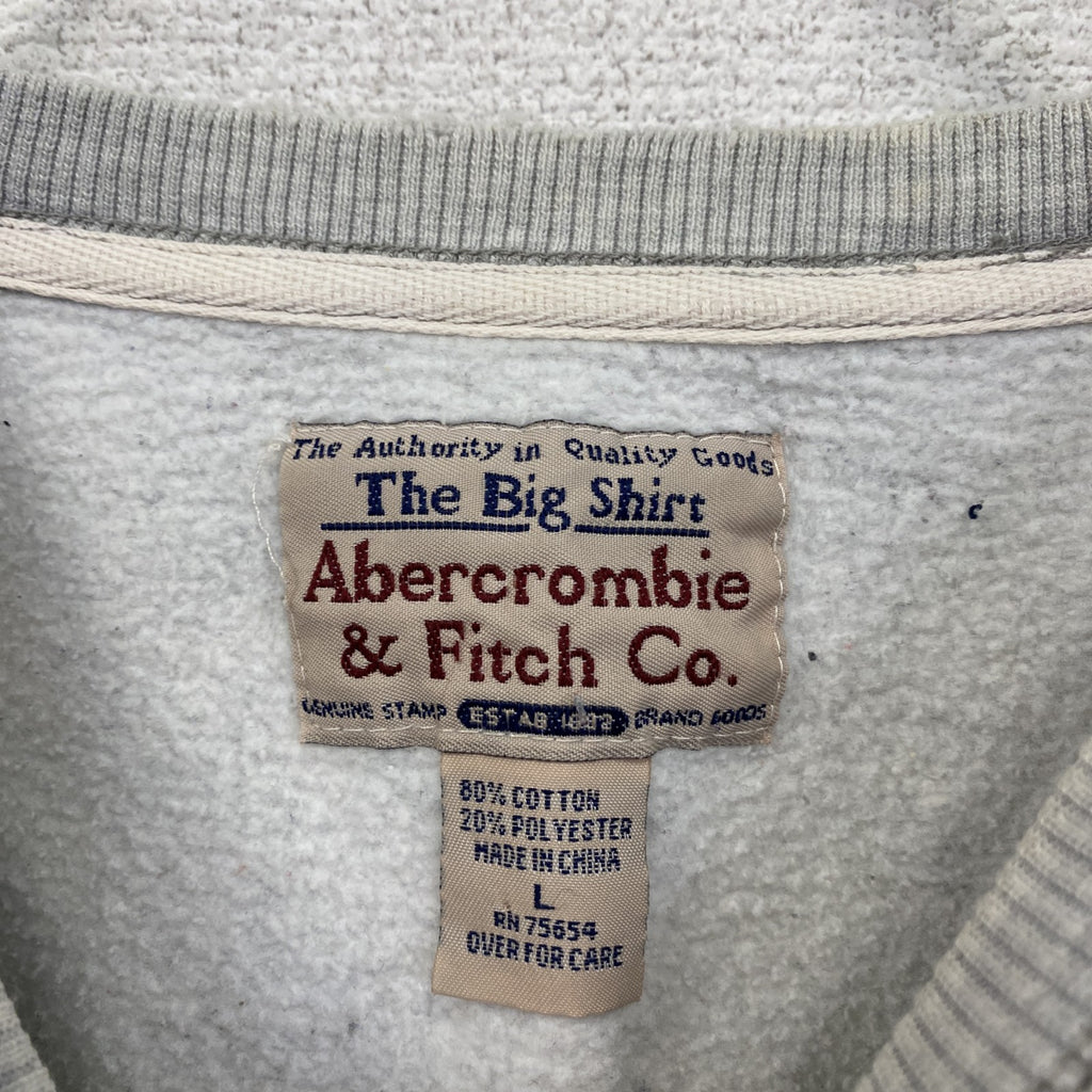 90s　Abercrombie&Fitch　アバクロンビー&フィッッチ　スウェット/トレーナー　霜降りグレー　Lサイズ　　ヴィンテージ　古着