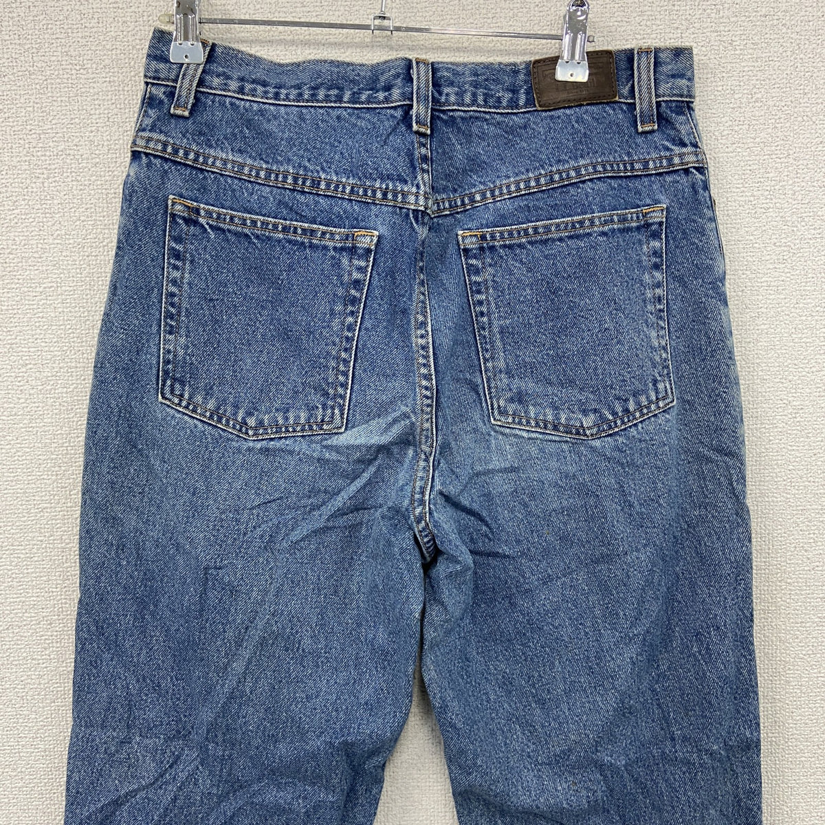 ～00s　L.L.Bean　エルエルビーン　デニムパンツ/ジーンズ　ジップフライ　革パッチ　ヴィンテージ　インディゴ　12サイズ　古着