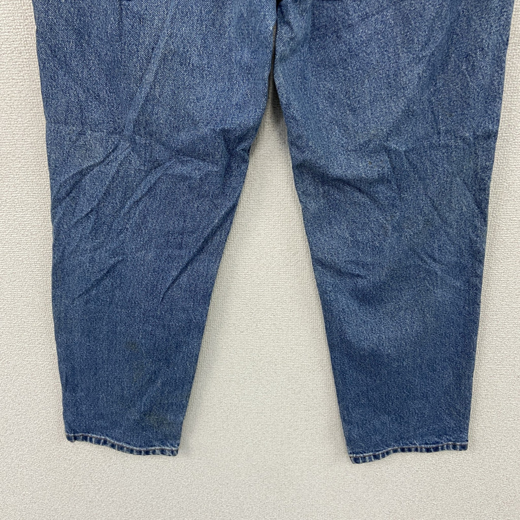 ～00s　L.L.Bean　エルエルビーン　デニムパンツ/ジーンズ　ジップフライ　革パッチ　ヴィンテージ　インディゴ　12サイズ　古着