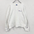 90s　Champion　チャンピオン　スウェット/トレーナー　前V　刺繍ロゴ　刺繍タグ　ヴィンテージ　白　ホワイト　Lサイズ　古着