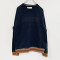 Levi’s　リーバイス　スウェット/トレーナー　デカロゴ　ラグランスリーブ　黒　ブラック　Ｍサイズ　古着