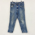 ～00s　L.L.Bean　エルエルビーン　デニムパンツ/ジーンズ　ジップフライ　縦落ち　革パッチ　インディゴ　W34サイズ　古着
