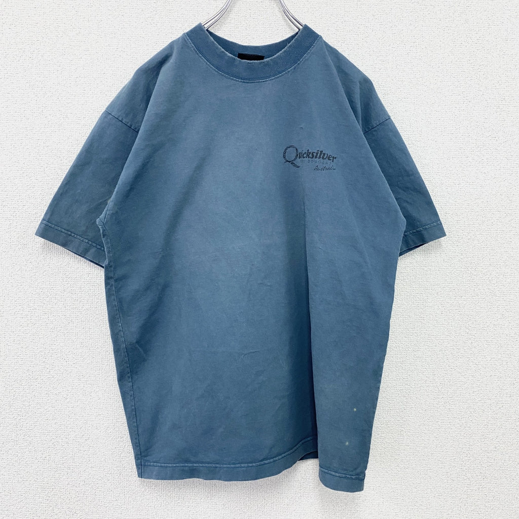～00s　Quick silver　クイックシルバー　半袖プリントTシャツ　ヴィンテージ　青　ブルー　Mサイズ　古着