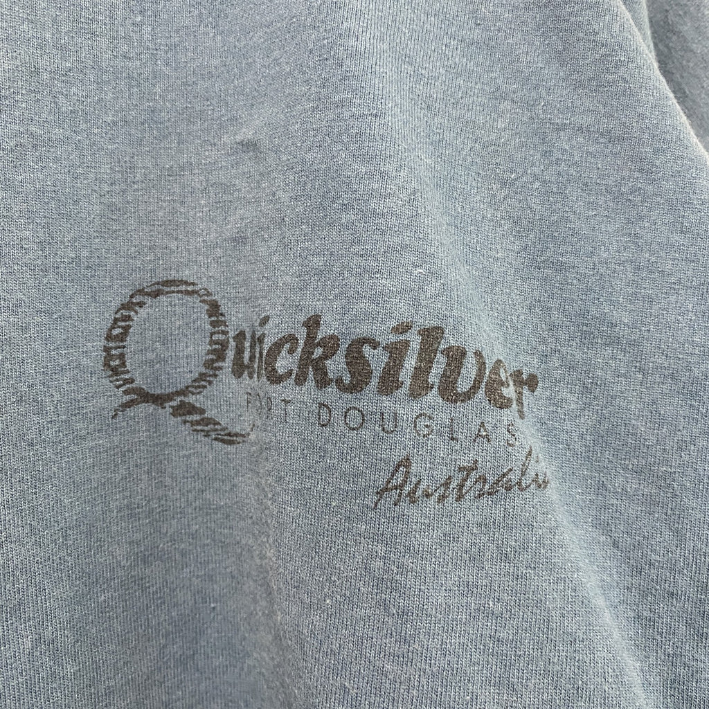 ～00s　Quick silver　クイックシルバー　半袖プリントTシャツ　ヴィンテージ　青　ブルー　Mサイズ　古着