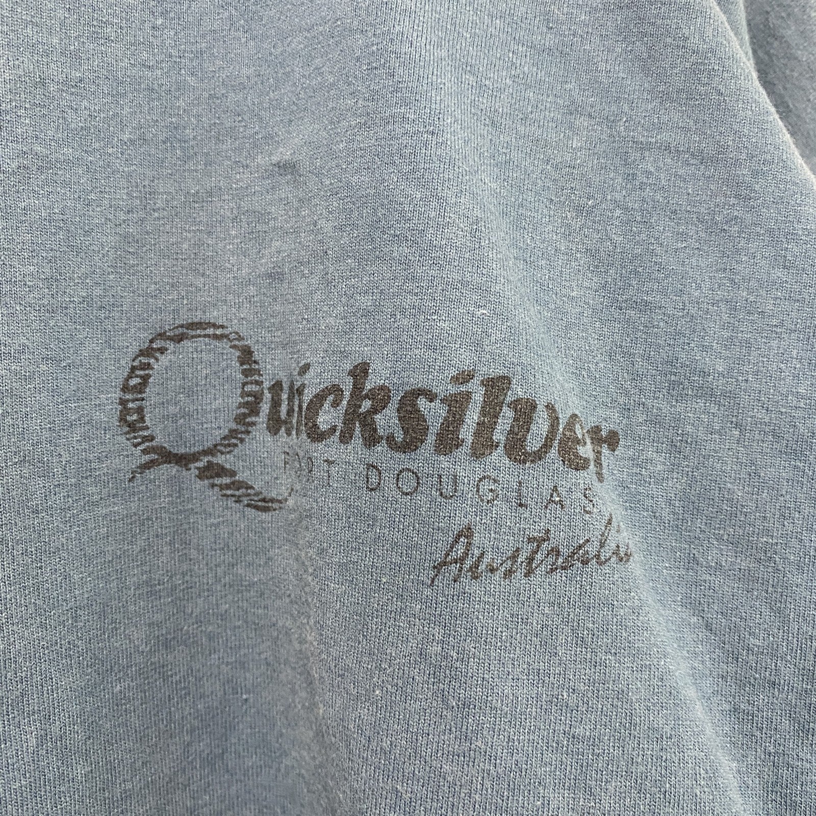 ～00s　Quick silver　クイックシルバー　半袖プリントTシャツ　ヴィンテージ　青　ブルー　Mサイズ　古着