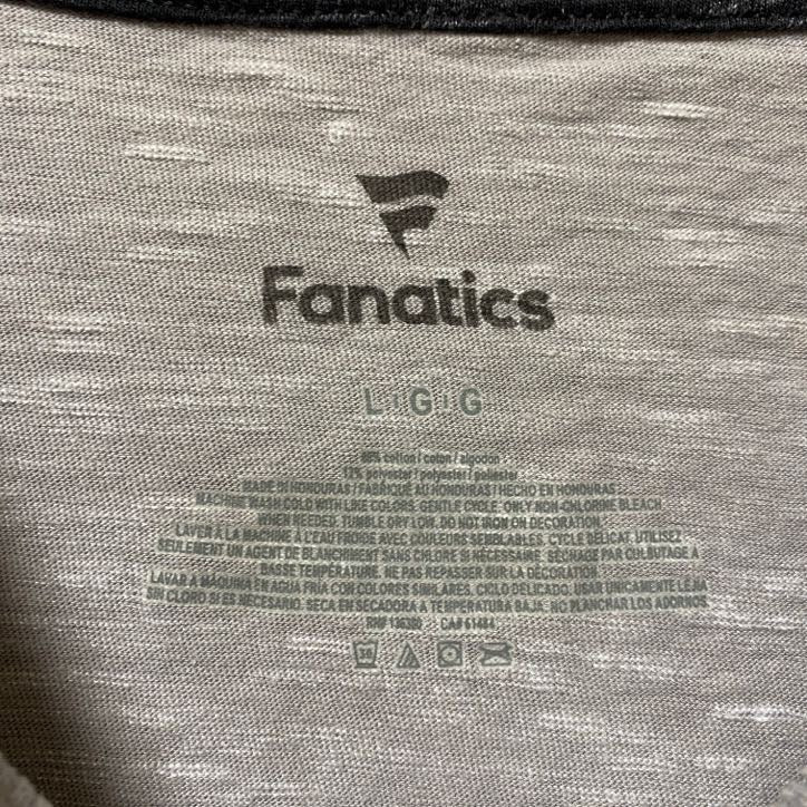 Fanatics　ファナティクス　NFL　半袖プリントTシャツ　グレー　灰色　レトロ　アメフト　スポーツ　スーパーボウル　古着