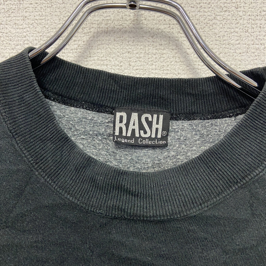 RASH　ラッシュ　スウェット/トレーナー　黒　ブラック スウェットトップス メンズ 古着