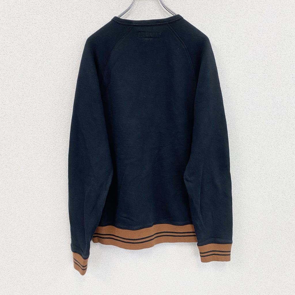 Levi’s　リーバイス　スウェット/トレーナー　デカロゴ　ラグランスリーブ　黒　ブラック　Ｍサイズ　古着