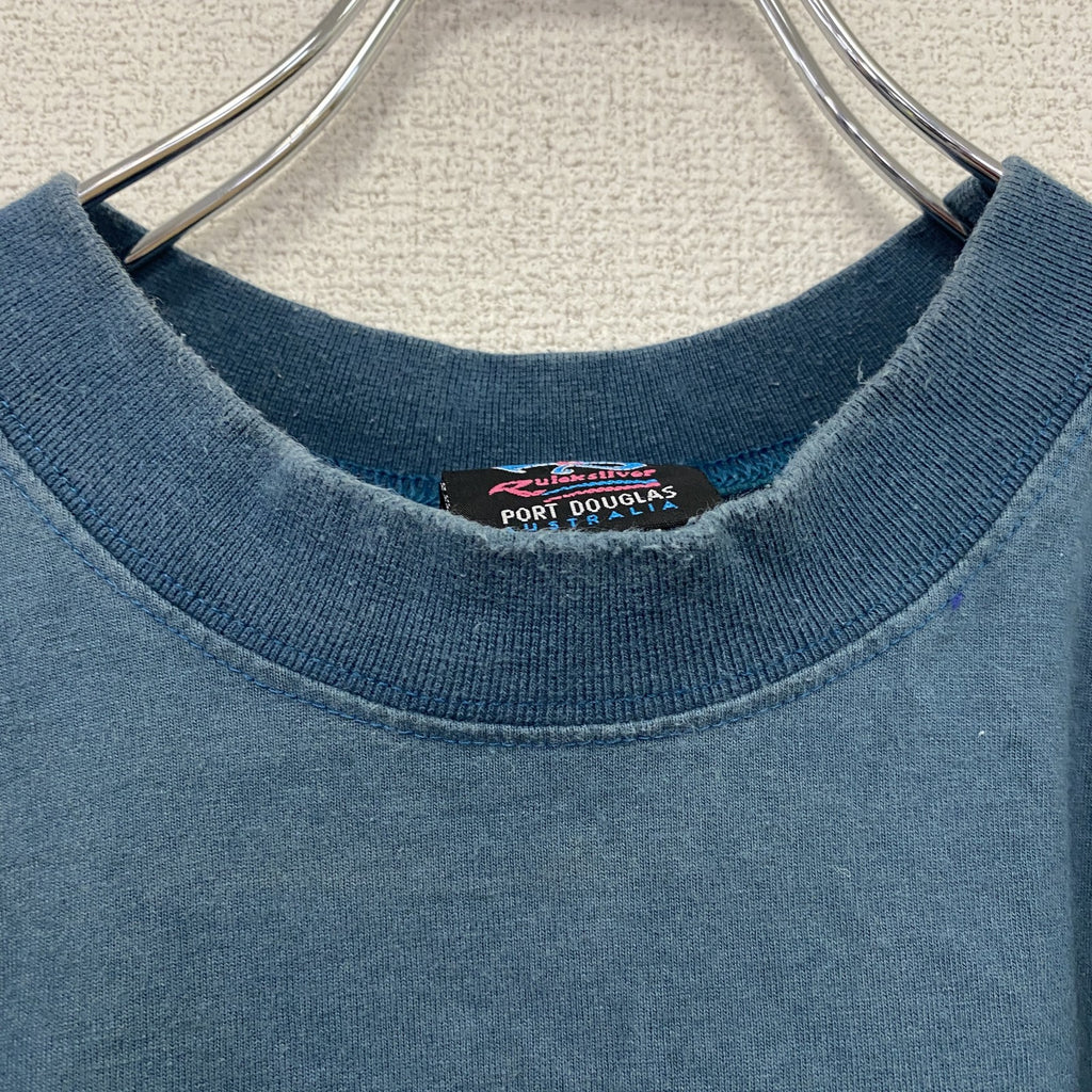 ～00s　Quick silver　クイックシルバー　半袖プリントTシャツ　ヴィンテージ　青　ブルー　Mサイズ　古着