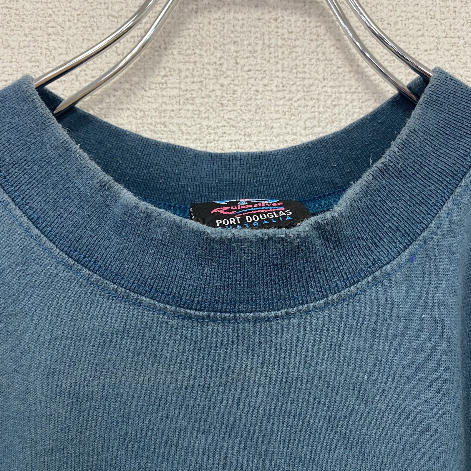 ～00s　Quick silver　クイックシルバー　半袖プリントTシャツ　ヴィンテージ　青　ブルー　Mサイズ　古着