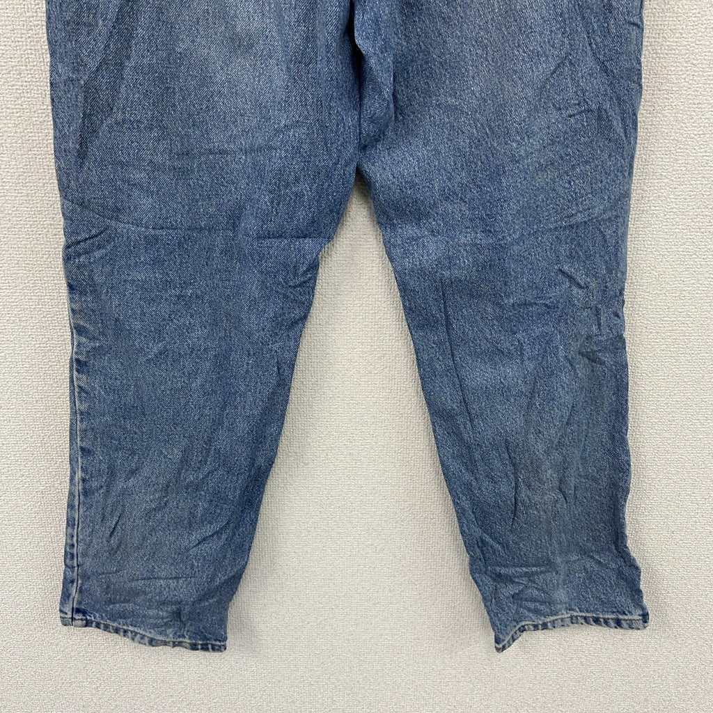 ～00s　L.L.Bean　エルエルビーン　デニムパンツ/ジーンズ　ジップフライ　縦落ち　革パッチ　インディゴ　W34サイズ　古着