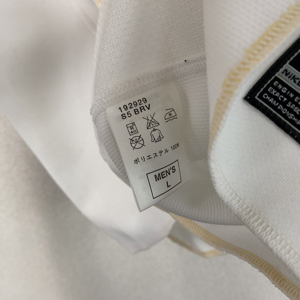 00s　NIKE　ナイキ　半袖ベースボールTシャツ　スウッシュ　白　ホワイト　Lサイズ　