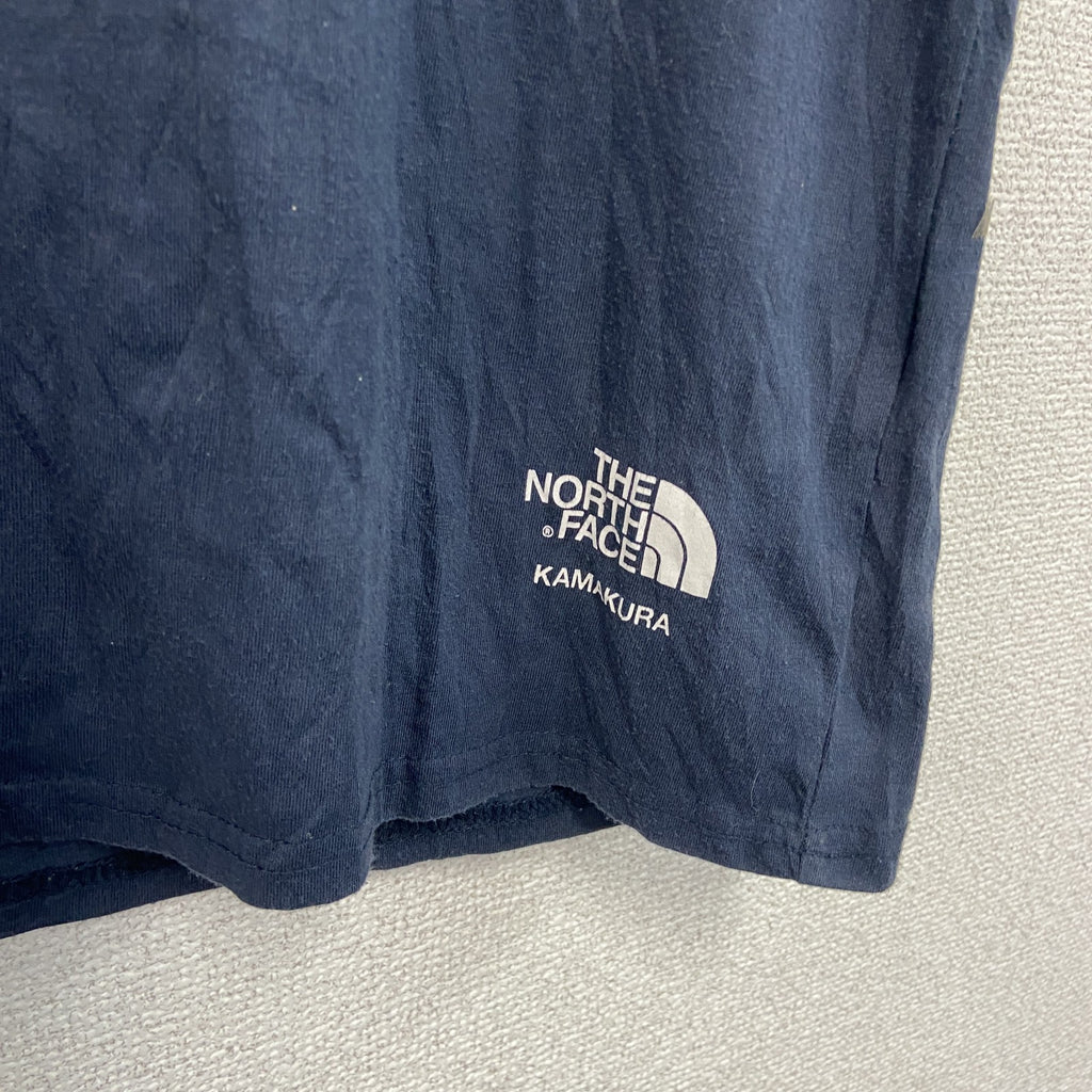 THE NORTH FACE　ザ・ノースフェイス　鎌倉店限定　半袖プリントTシャツ　紺　ネイビー　Lサイズ　古着
