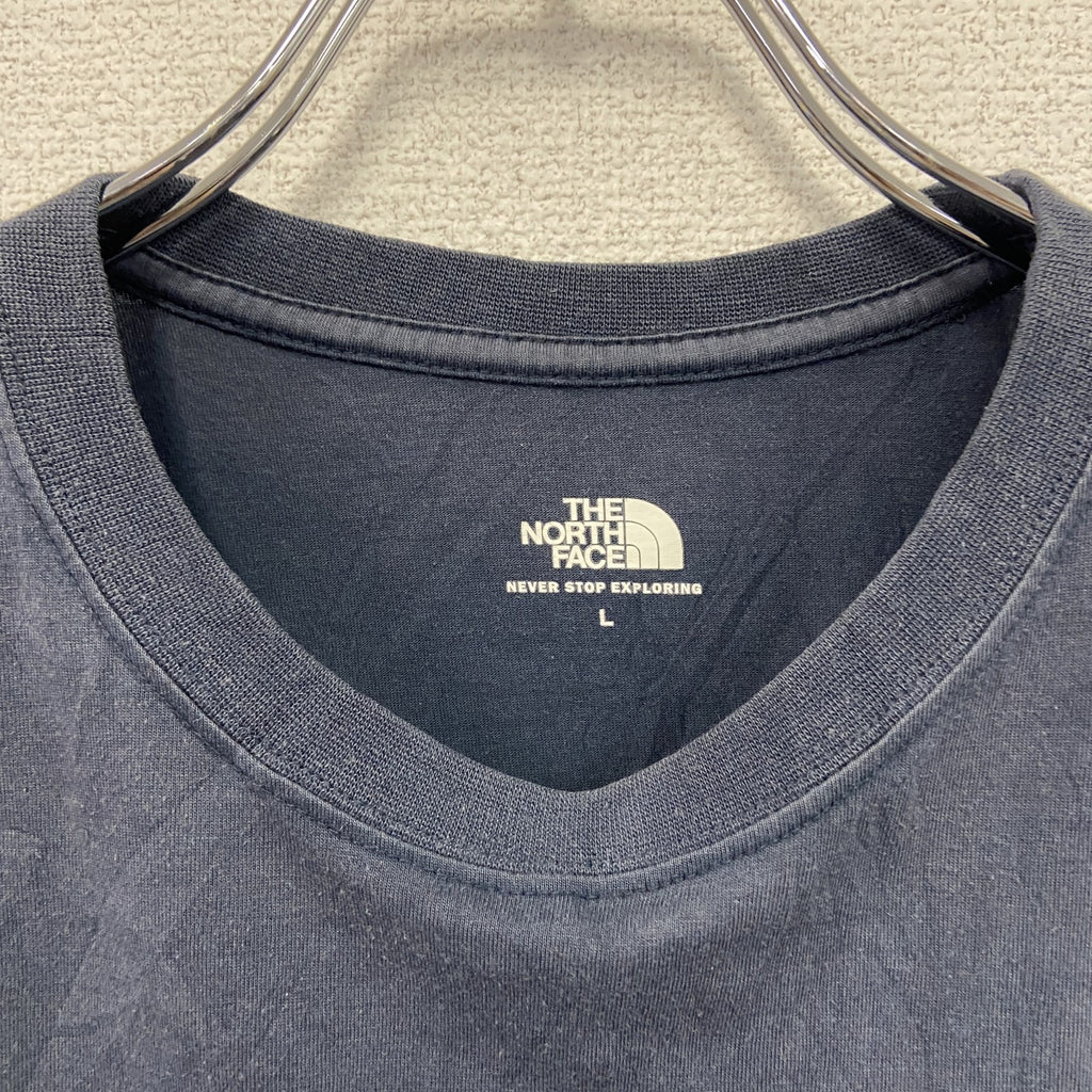THE NORTH FACE　ザ・ノースフェイス　鎌倉店限定　半袖プリントTシャツ　紺　ネイビー　Lサイズ　古着