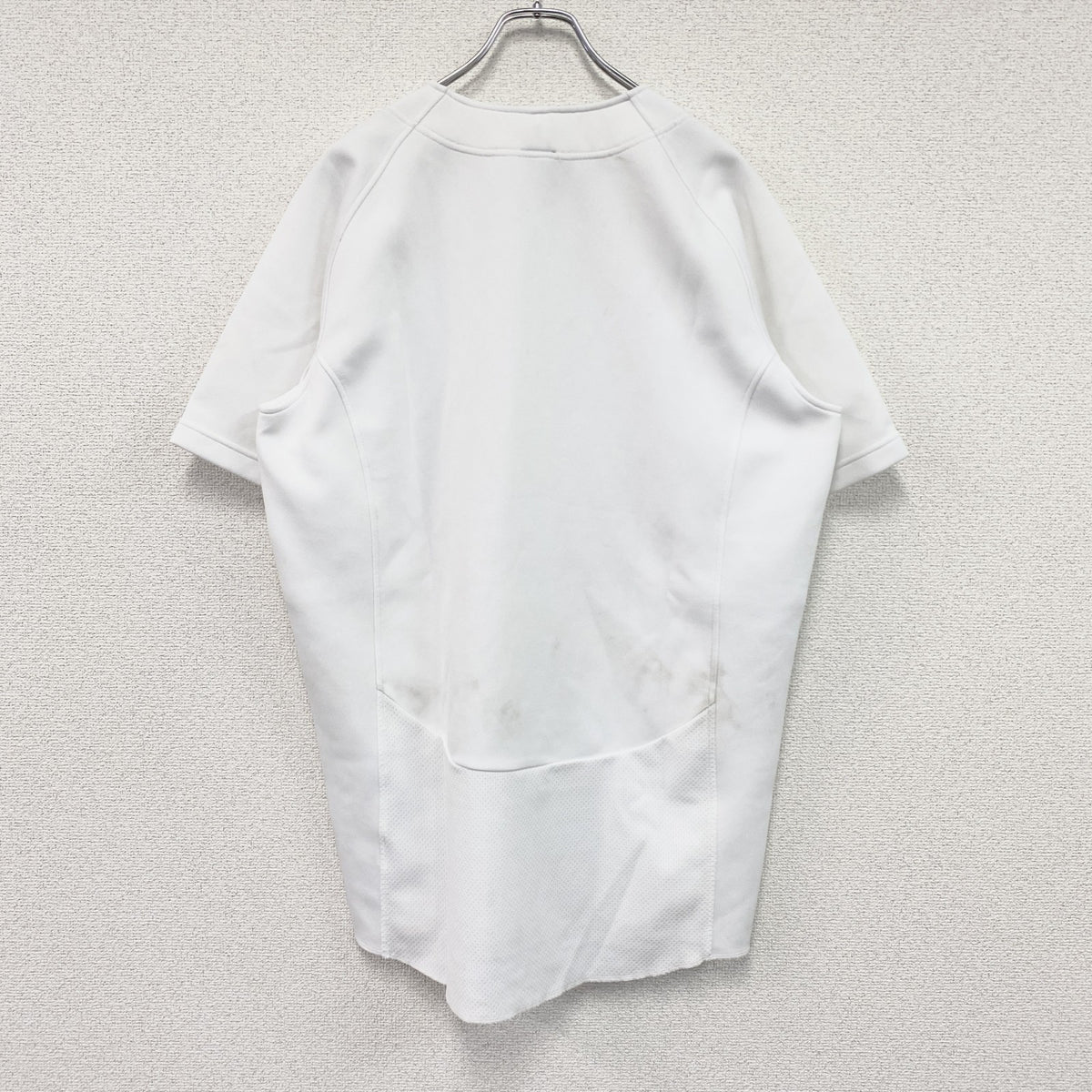 00s　NIKE　ナイキ　半袖ベースボールTシャツ　スウッシュ　白　ホワイト　Lサイズ　