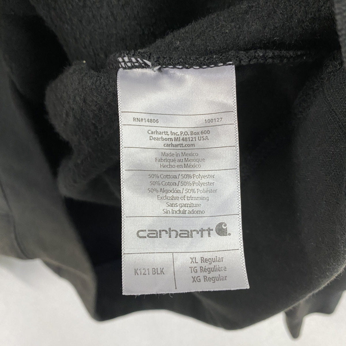 Carhartt　カーハート　スウェットパーカー/フーディー　フェード　黒　ブラック　XLサイズ　古着