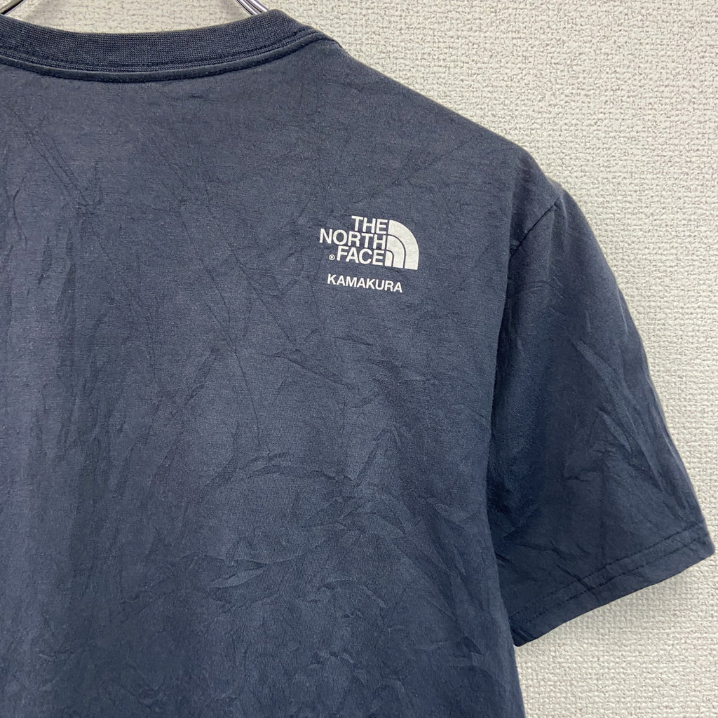 THE NORTH FACE　ザ・ノースフェイス　鎌倉店限定　半袖プリントTシャツ　紺　ネイビー　Lサイズ　古着