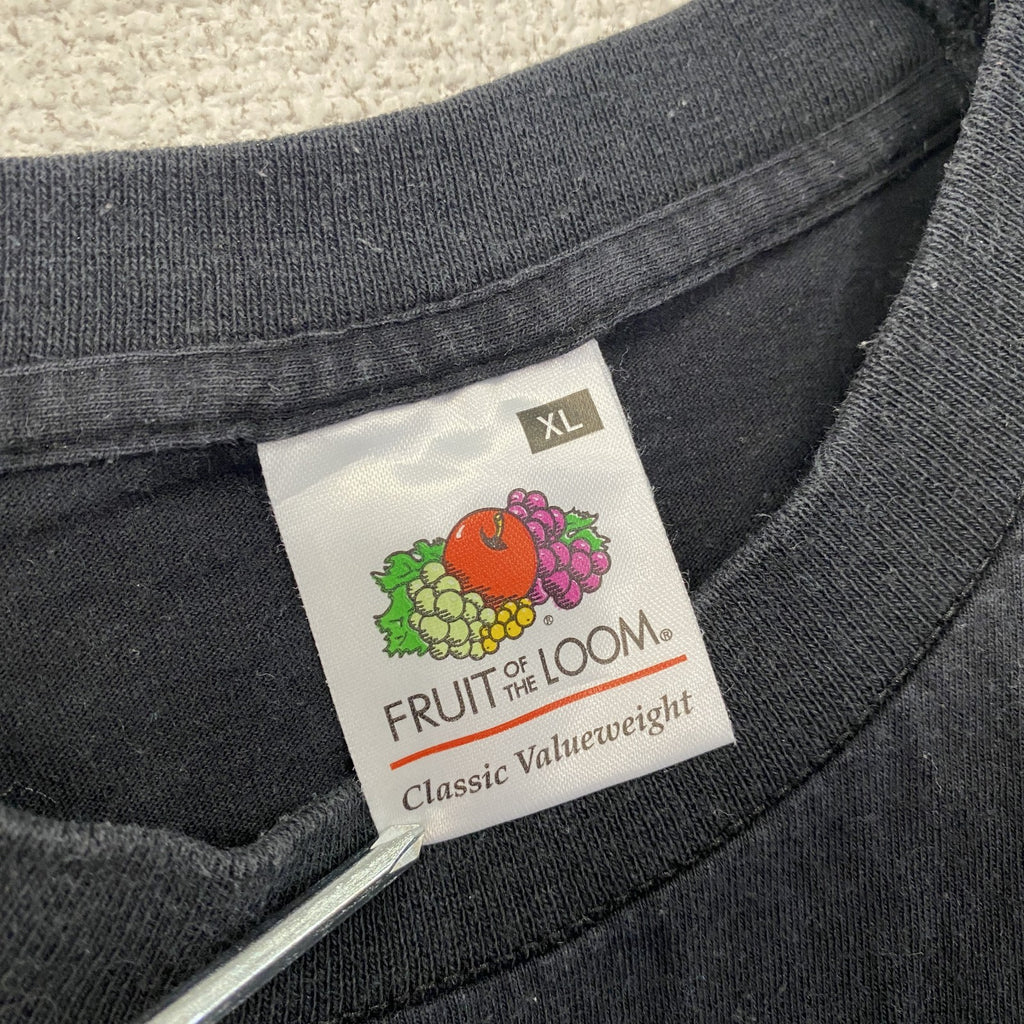 FRUIT OF THE LOOM　Hatteland Technology　半袖Tシャツ　黒　ブラック　XLサイズ　古着