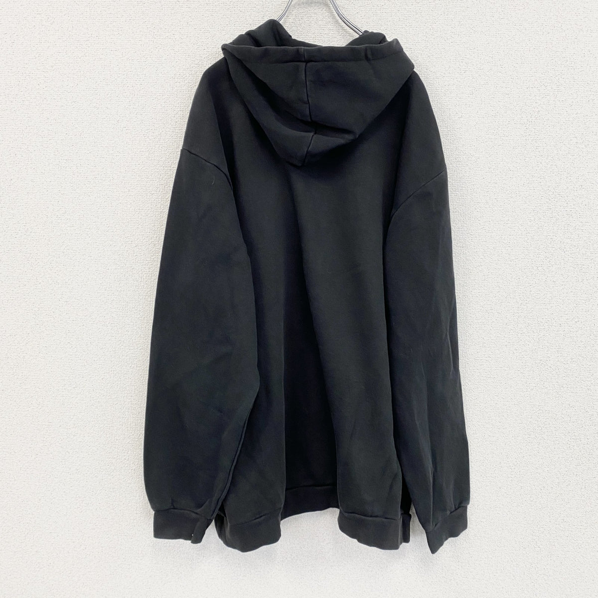 adidas　アディダス　スウェットパーカー/フーディー　パフォーマンスロゴ　黒　ブラック　2XLサイズ　古着