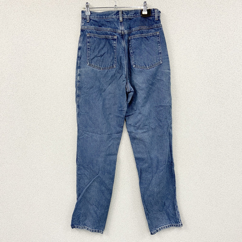～00s　L.L.Bean　エルエルビーン　デニムパンツ/ジーンズ　ジップフライ　ネル生地ライナー　革パッチ　インディゴ　10サイズ　古着