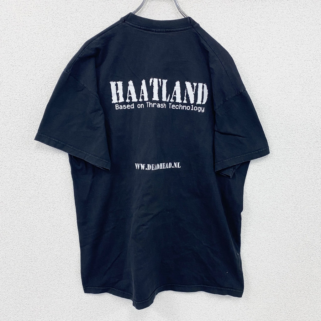 FRUIT OF THE LOOM　Hatteland Technology　半袖Tシャツ　黒　ブラック　XLサイズ　古着