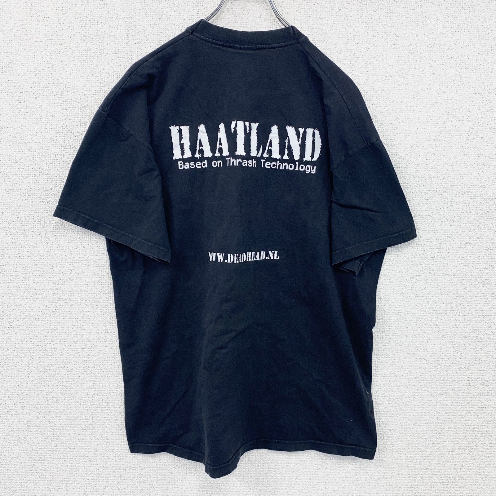 FRUIT OF THE LOOM　Hatteland Technology　半袖Tシャツ　黒　ブラック　XLサイズ　古着