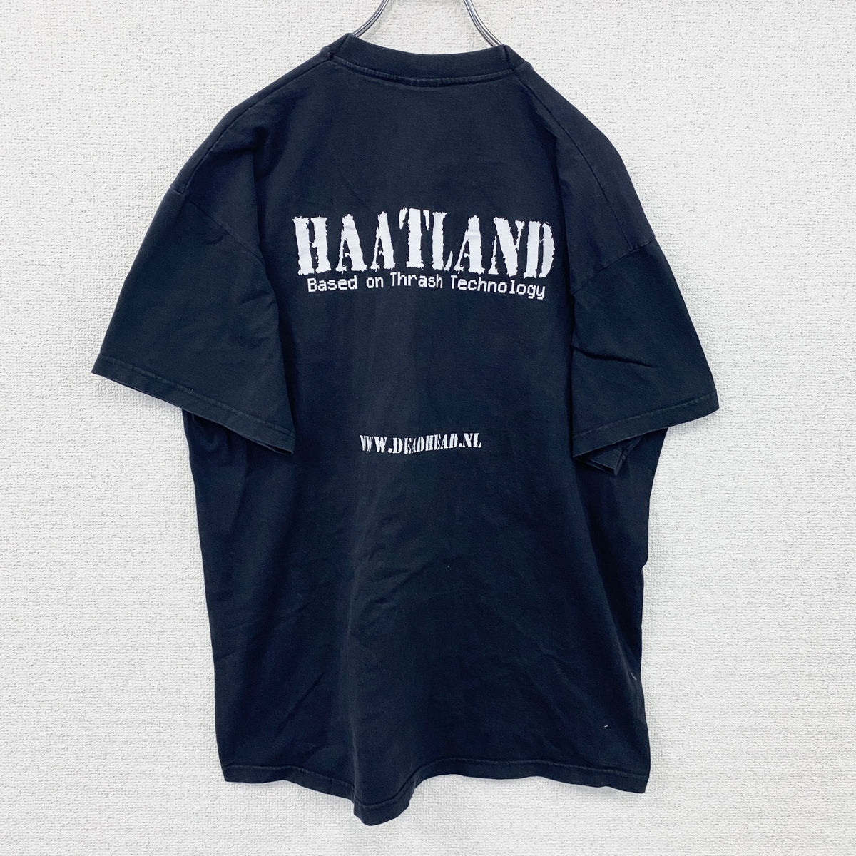 FRUIT OF THE LOOM　Hatteland Technology　半袖Tシャツ　黒　ブラック　XLサイズ　古着