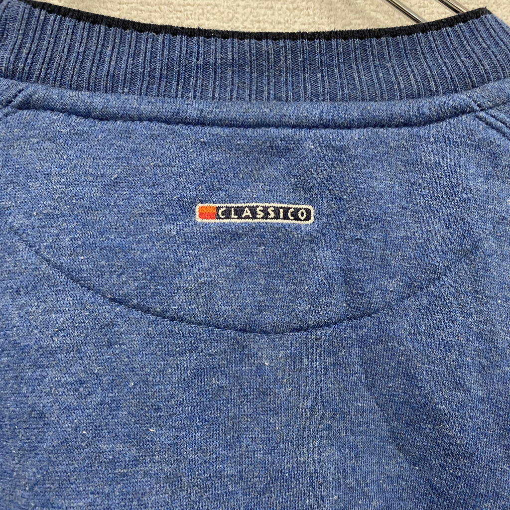 ellesse　エレッセ　スウェット/トレーナー　デカロゴ　前V　紺　ネイビー　XLサイズ　古着