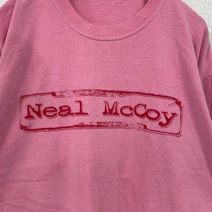 古着 used　90s　Neal McCoy　ニールマッコイ　半袖フォトプリントTシャツ　ヴィンテージ　ピンク　Mサイズ