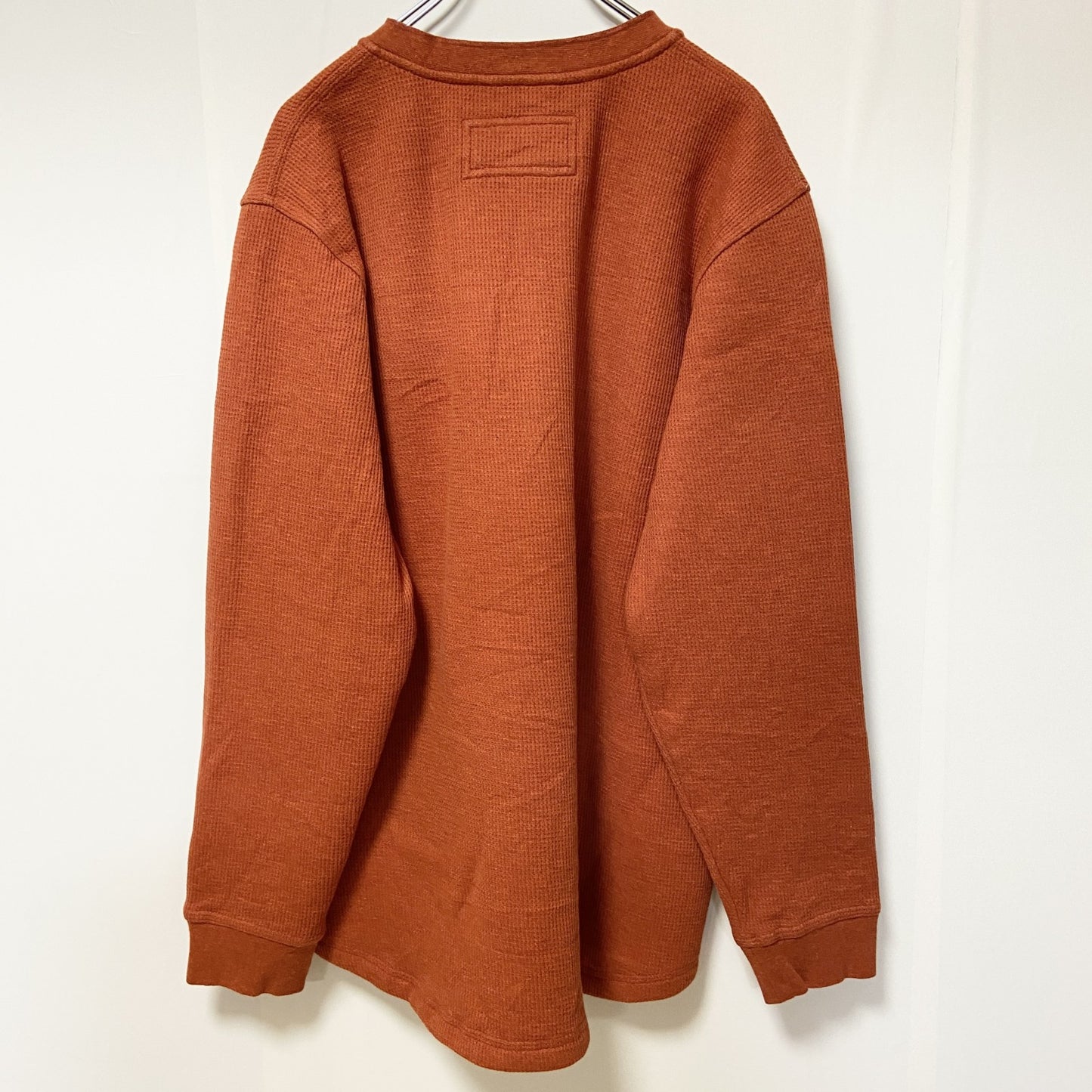 古着 used　L.L.Bean　エルエルビーン　長袖サーマルスウェット　トレーナー　裏地ボアフリース　オレンジ　Lサイズ