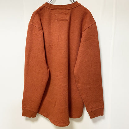 古着 used　L.L.Bean　エルエルビーン　長袖サーマルスウェット　トレーナー　裏地ボアフリース　オレンジ　Lサイズ