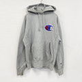 Champion　チャンピオン　リバースウィーブ　スウェットパーカー/フーディー　灰色　グレー　Sサイズ トレーナー スウェットトップス フード付き 古着