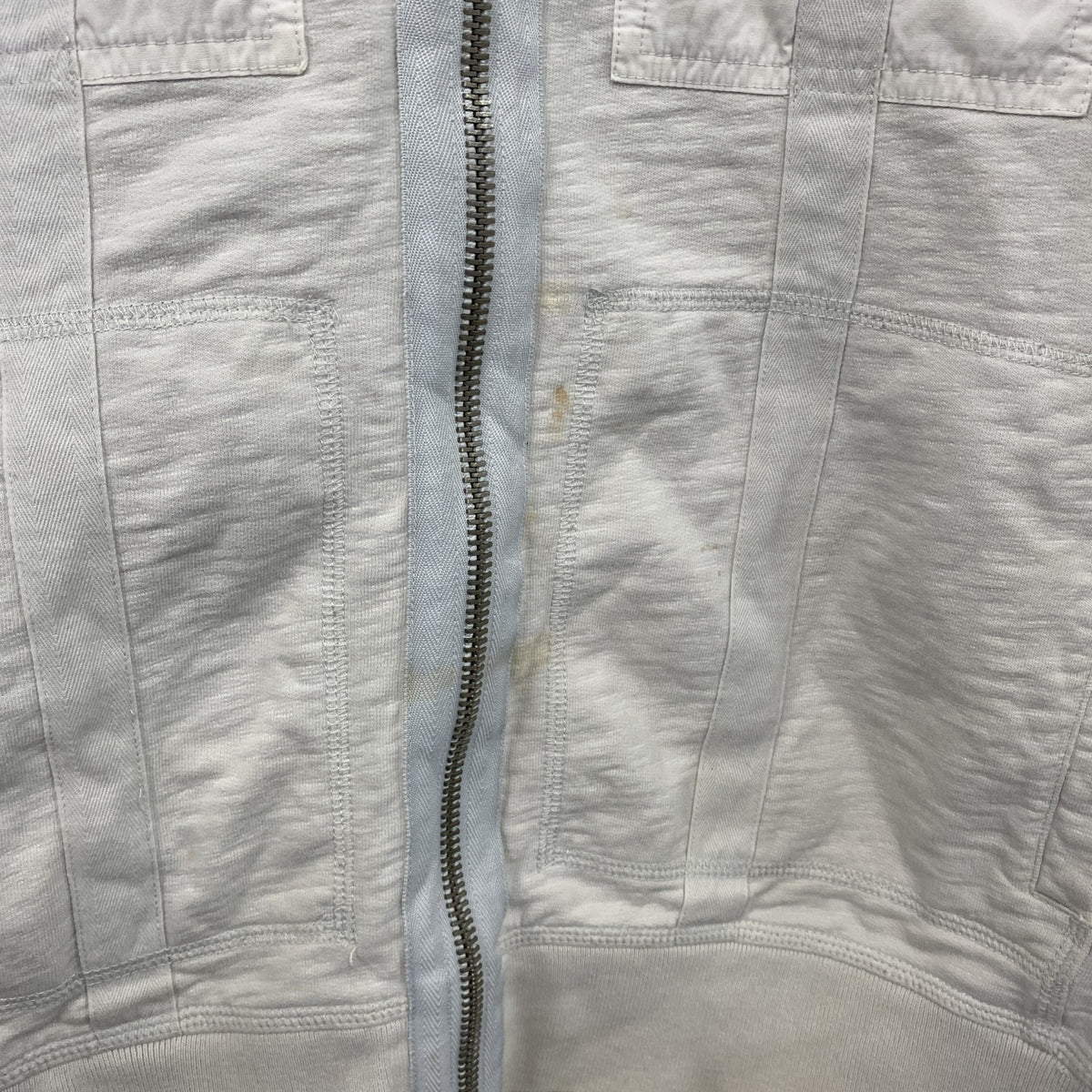 Calvin Klein　カルバンクライン　フルジップスウェットジャケット　4つポケット　白　ホワイト　古着
