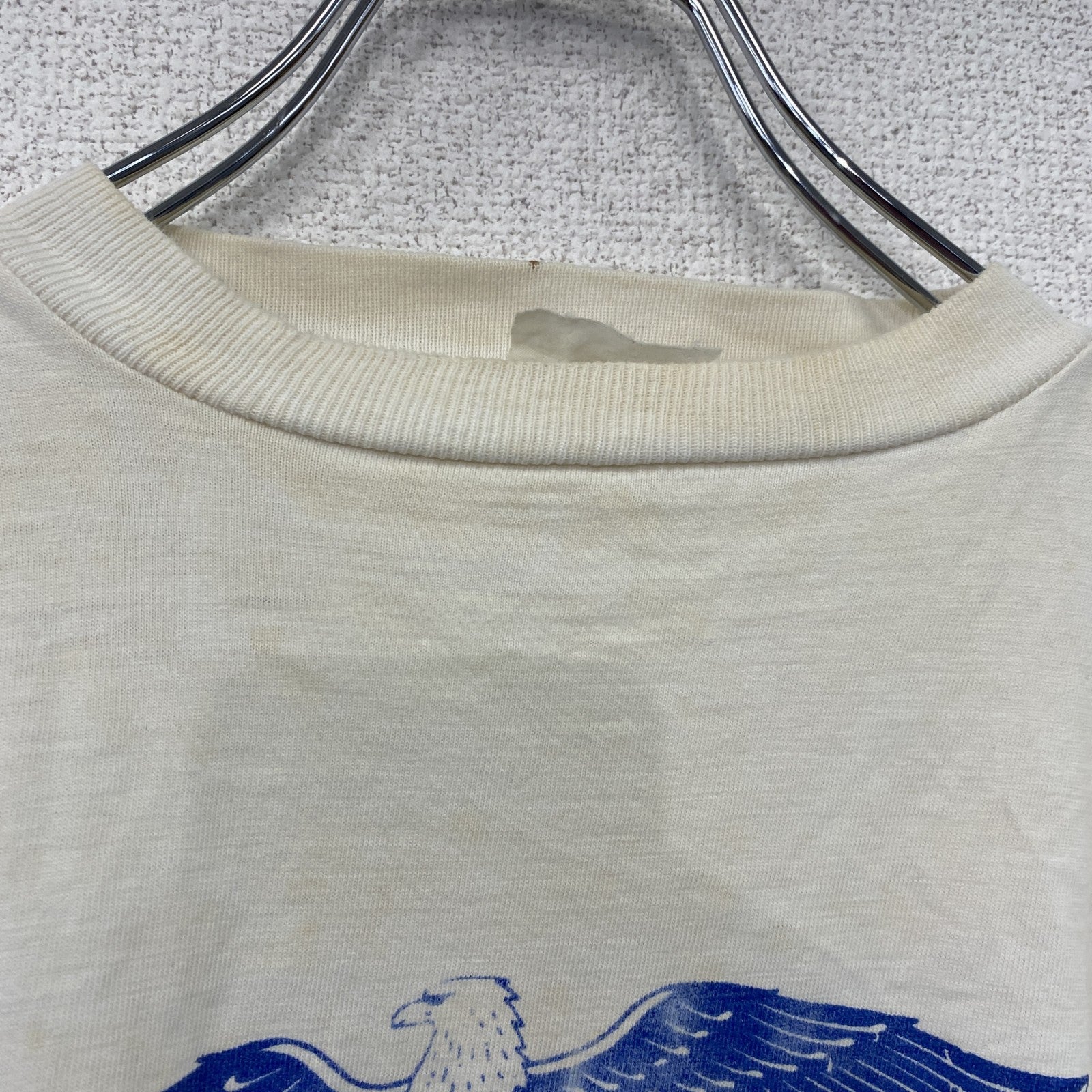 90s～　半袖プリントTシャツ　星条旗　シングルステッチ　ヴィンテージ　白　ホワイト　　古着