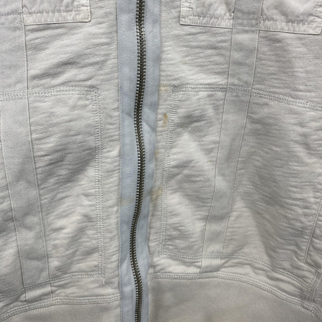 Calvin Klein　カルバンクライン　フルジップスウェットジャケット　4つポケット　白　ホワイト　古着