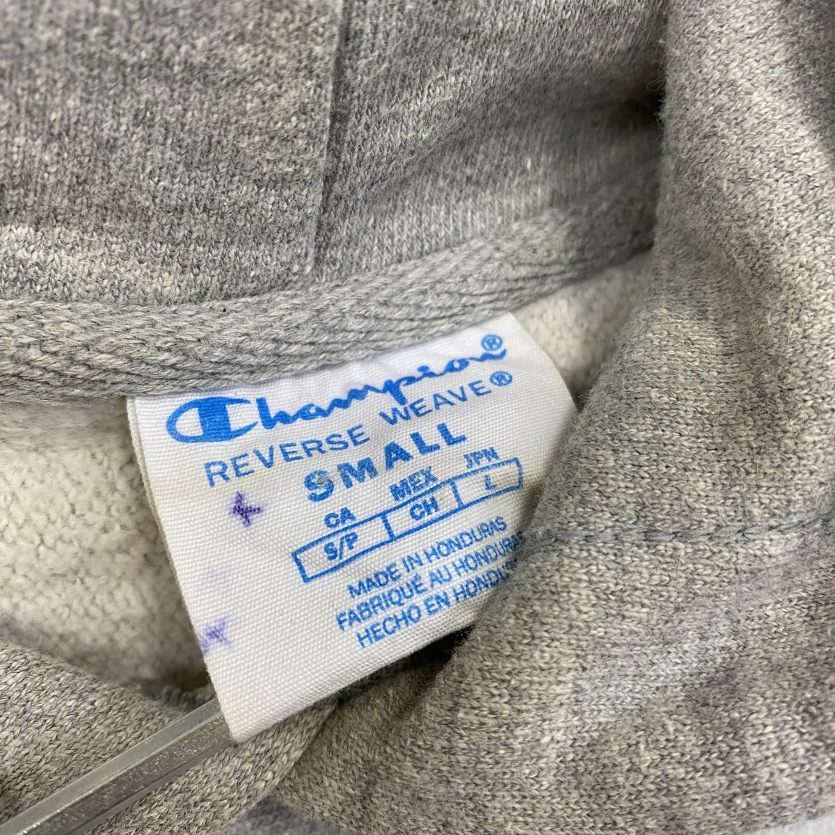 Champion　チャンピオン　リバースウィーブ　スウェットパーカー/フーディー　灰色　グレー　Sサイズ トレーナー スウェットトップス フード付き 古着