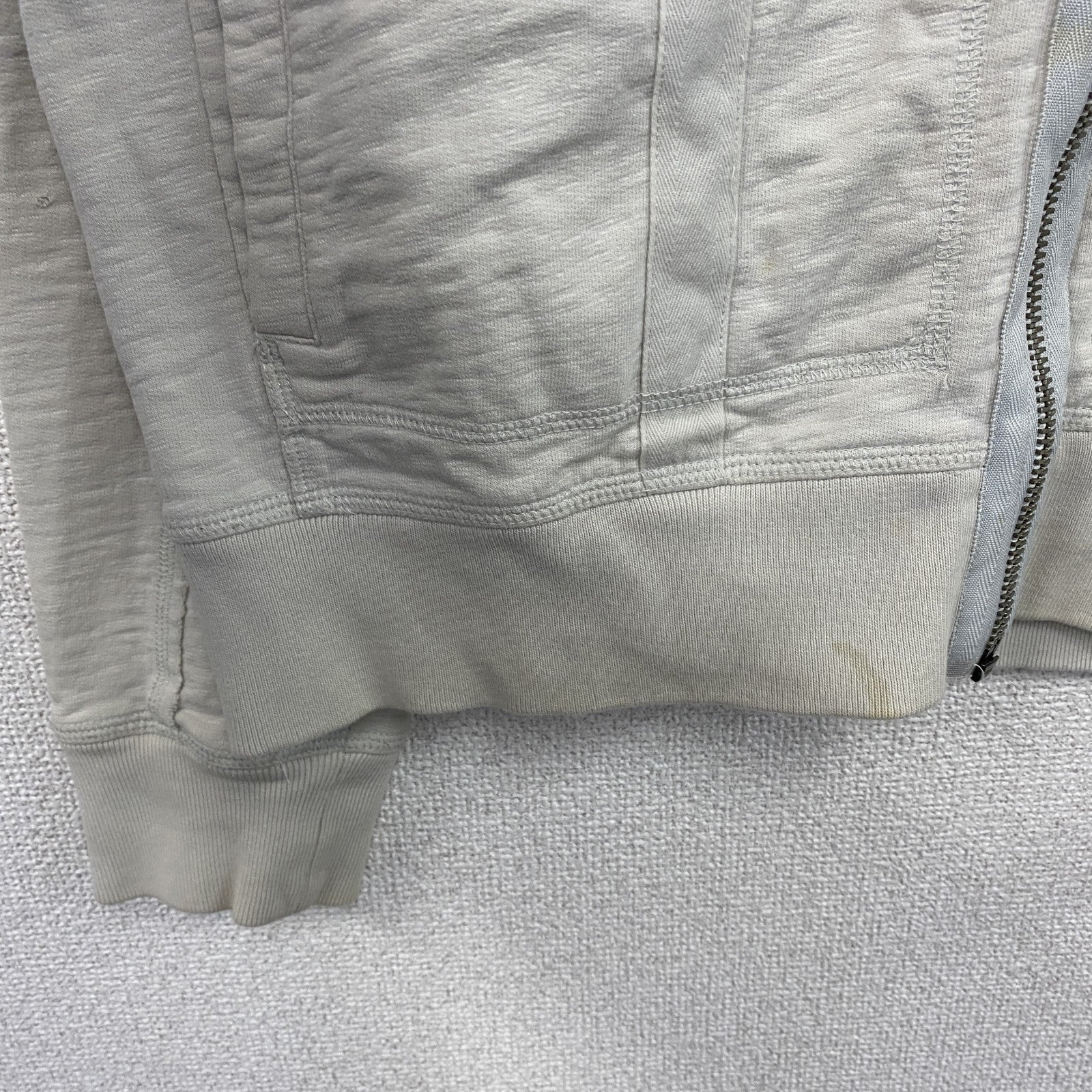 Calvin Klein　カルバンクライン　フルジップスウェットジャケット　4つポケット　白　ホワイト　古着