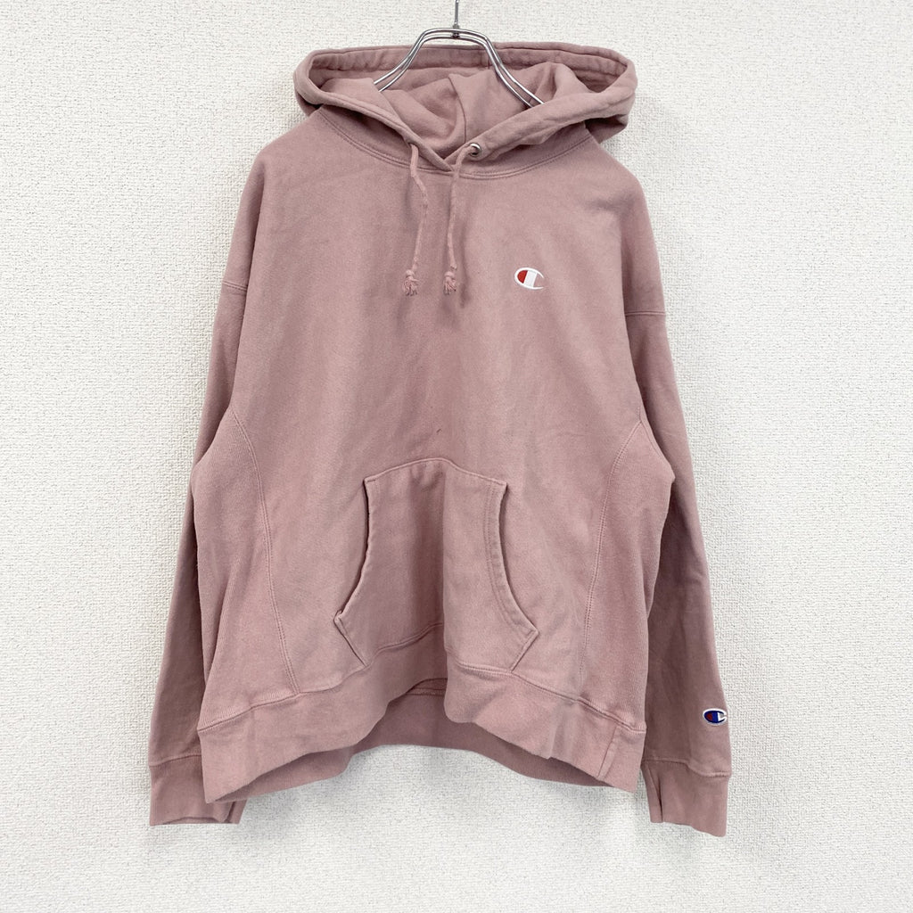 Champion　チャンピオン　リバースウィーブ　スウェットパーカー/フーディー　ピンク　XLサイズ　古着