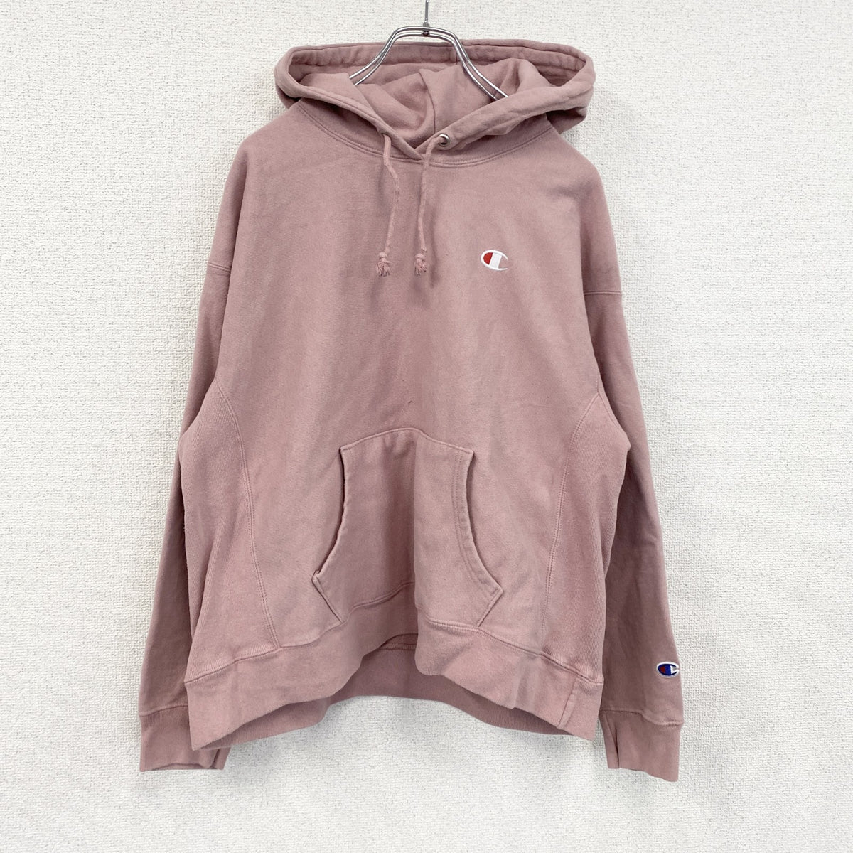 Champion　チャンピオン　リバースウィーブ　スウェットパーカー/フーディー　ピンク　XLサイズ　古着