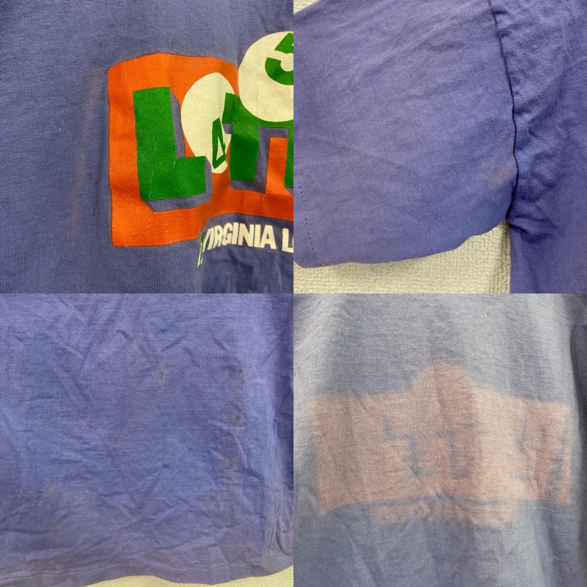90s　SALEM　半袖プリントTシャツ　ヴィンテージ　シングルステッチ　紫　パープル　Lサイズ　古着