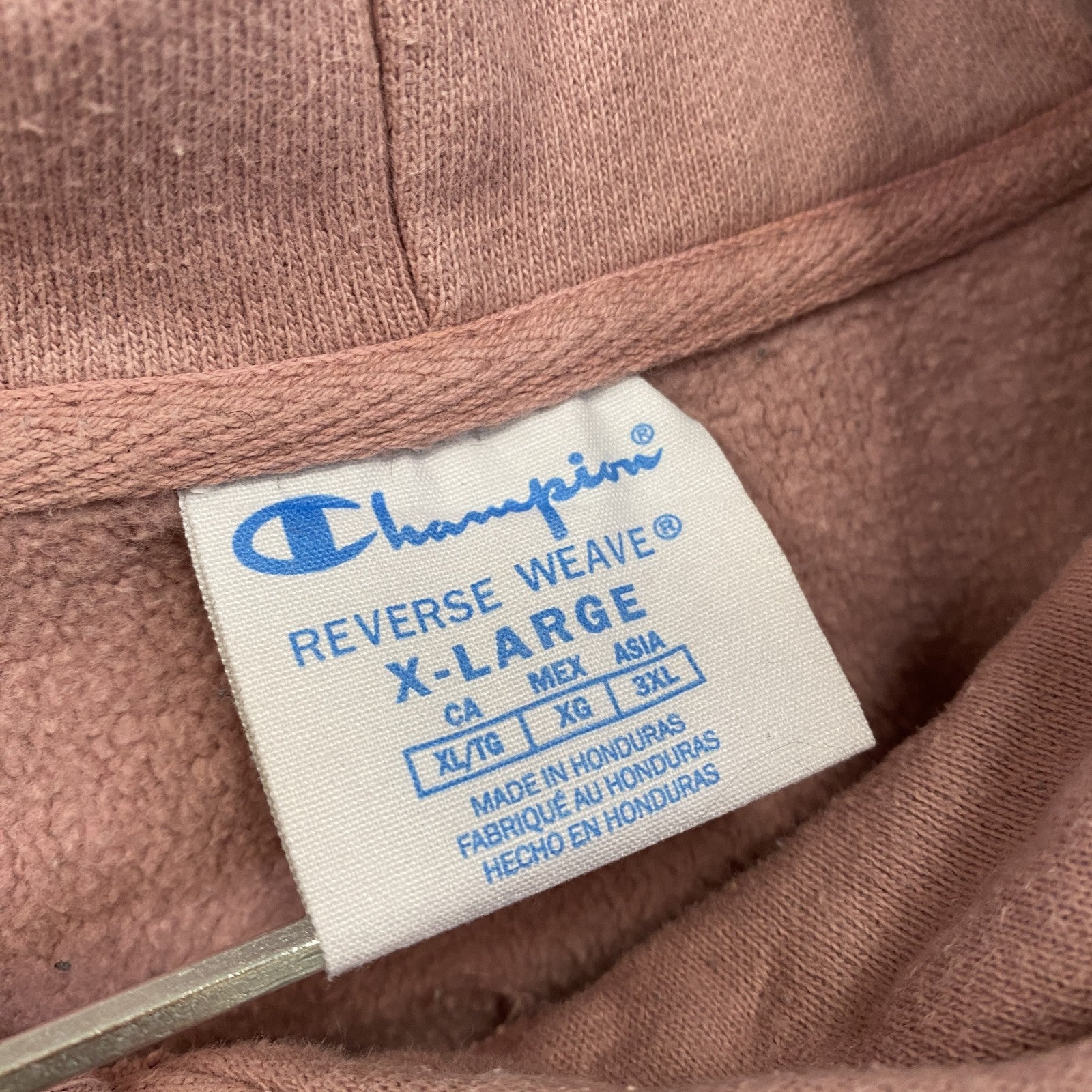 Champion　チャンピオン　リバースウィーブ　スウェットパーカー/フーディー　ピンク　XLサイズ　古着