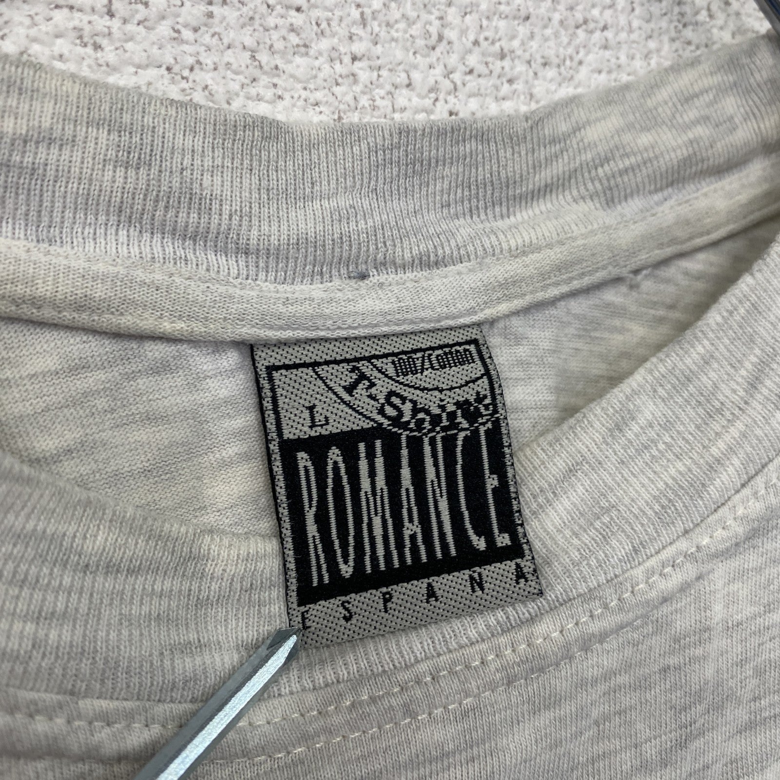 ～00s　ROMANCE　半袖プリントTシャツ　ユーロヴィンテージ　灰色　霜降りグレー　Lサイズ　古着