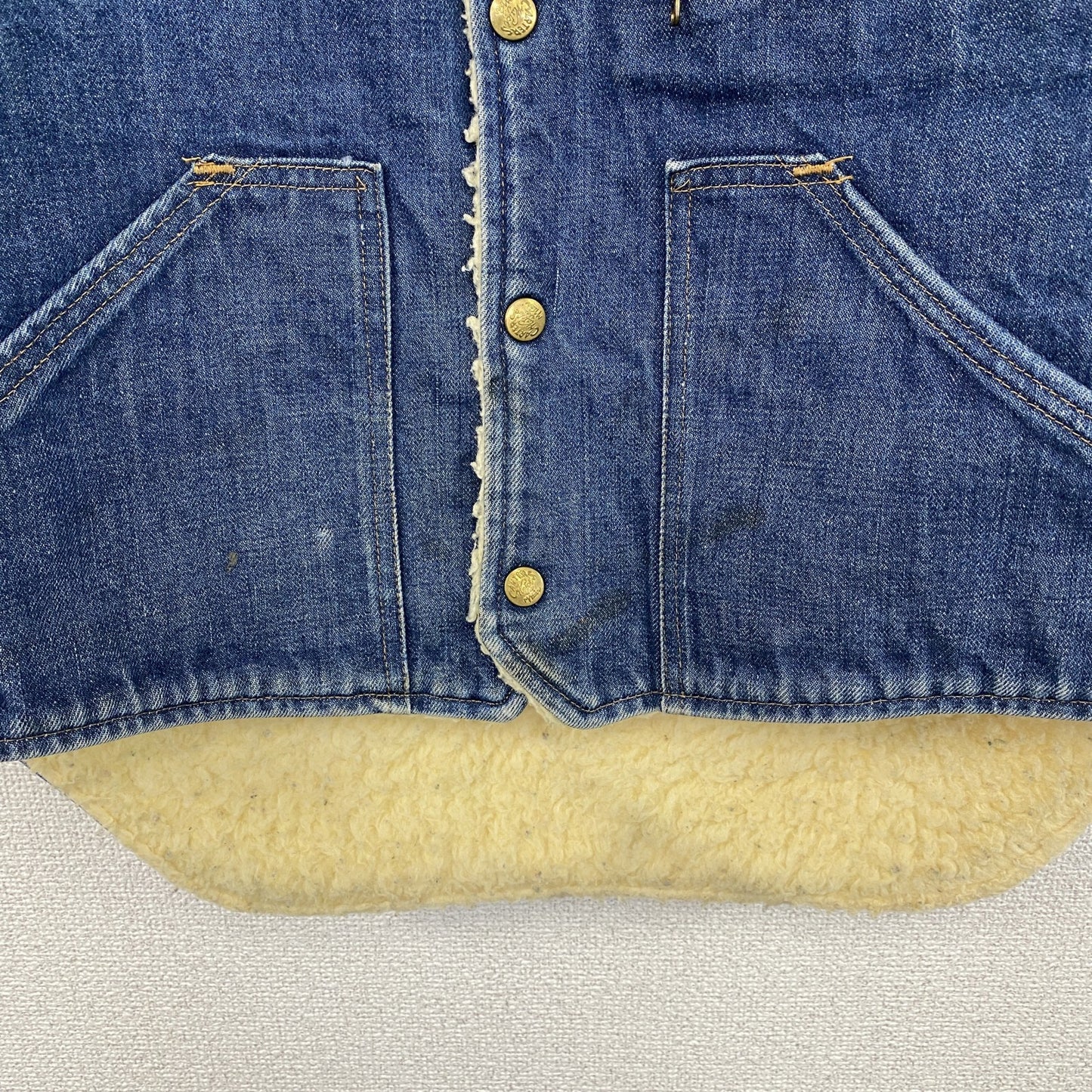 Carter's　カーターズ　デニムボアベスト　インディゴ　Mサイズ