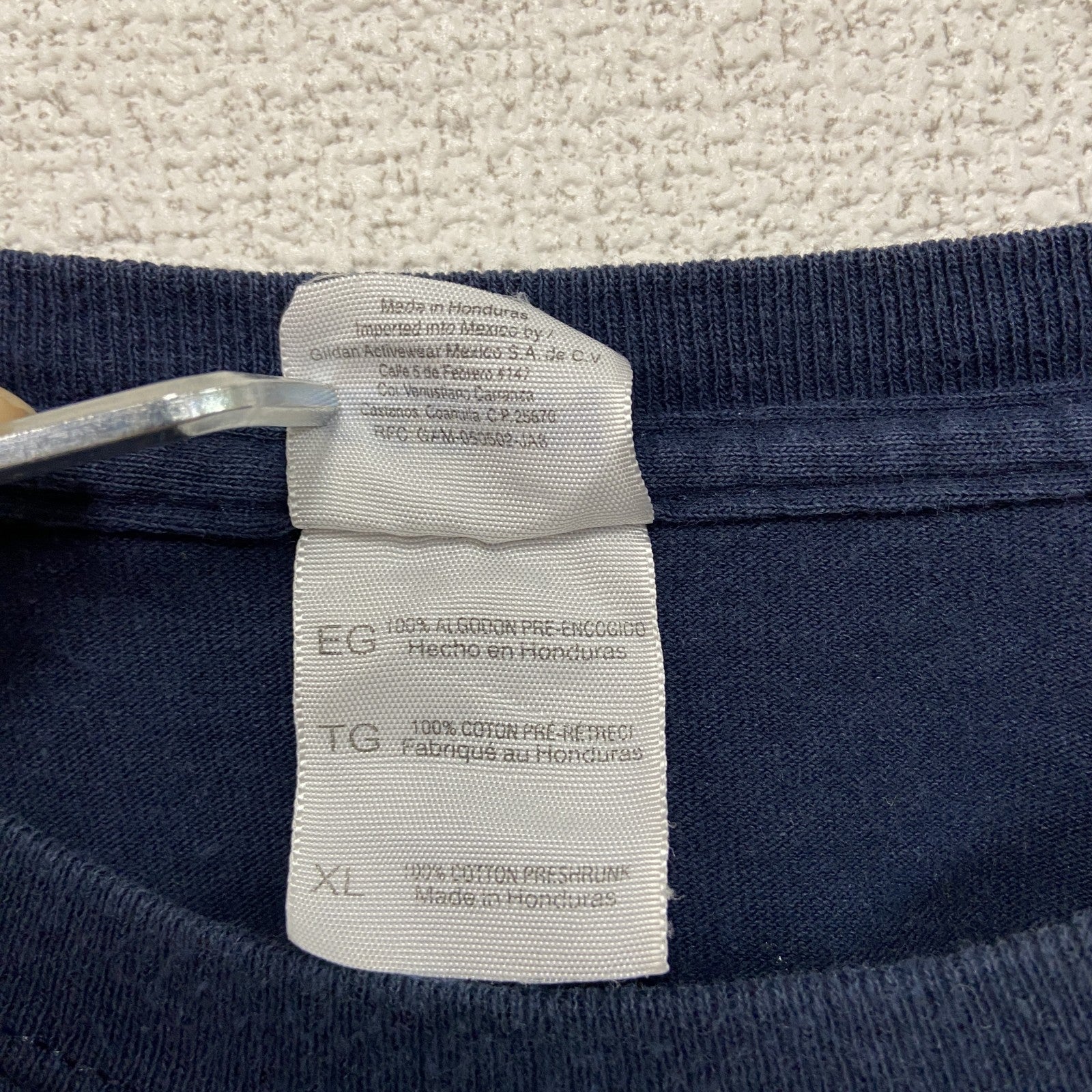 古着 used　GILDAN　ギルダン　半袖プリントTシャツ　TUTANKHAMUN　ツタンカーメン　紺　ネイビー　XLサイズ