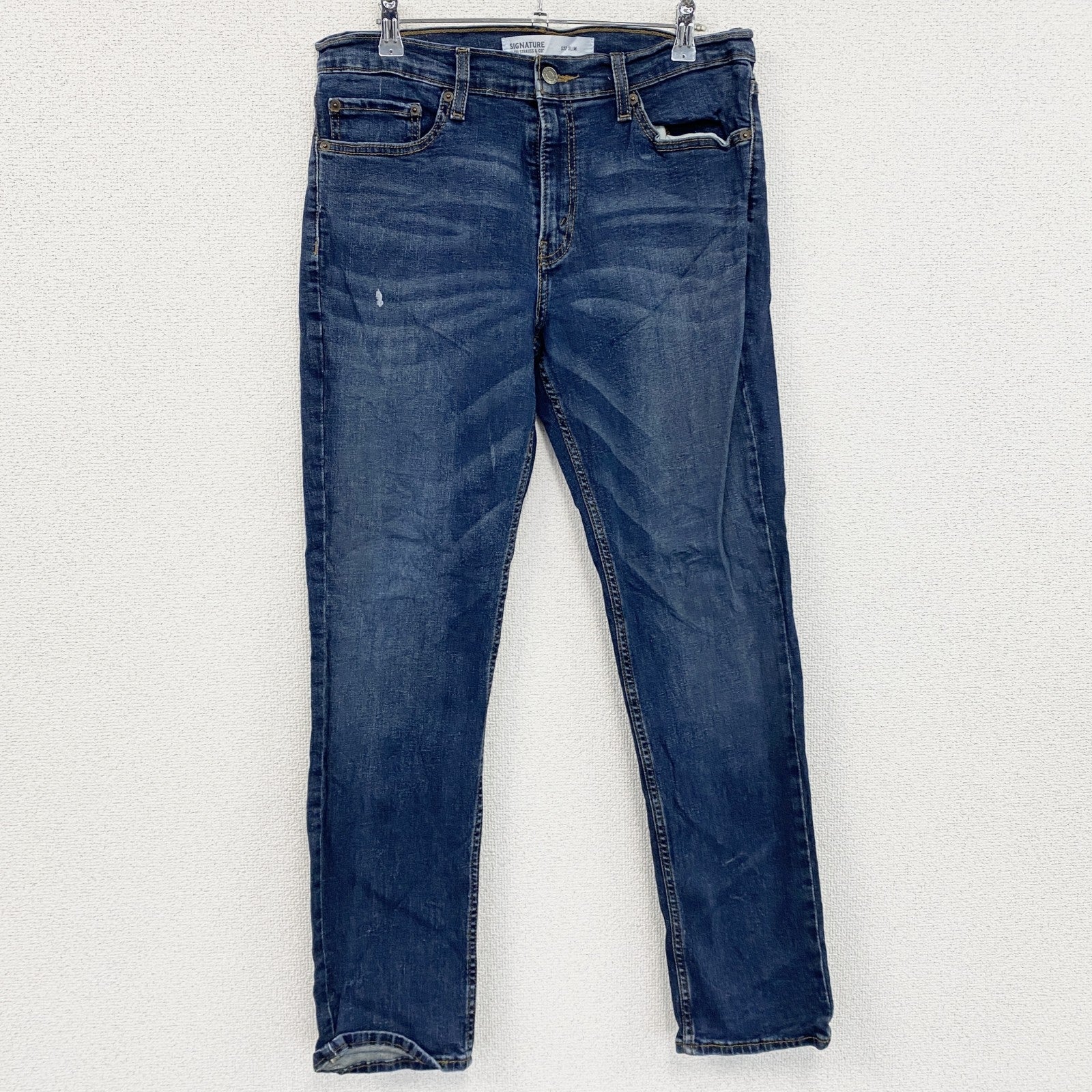 Levi’s　リーバイス　SIDNATURE　デニムパンツ/ジーンズ　鬼ヒゲ　インディゴ　W33サイズ　古着
