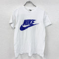 90s　NIKE　ナイキ　半袖プリントTシャツ　スウッシュ　デカロゴ　シングルステッチ　ヴィンテージ　白　ホワイト　Mサイズ　古着