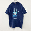 ～90s　SCREEN STARS　半袖プリントTシャツ　FLEXACRYL　ヴィンテージ　紺　ネイビー　Lサイズ　　古着