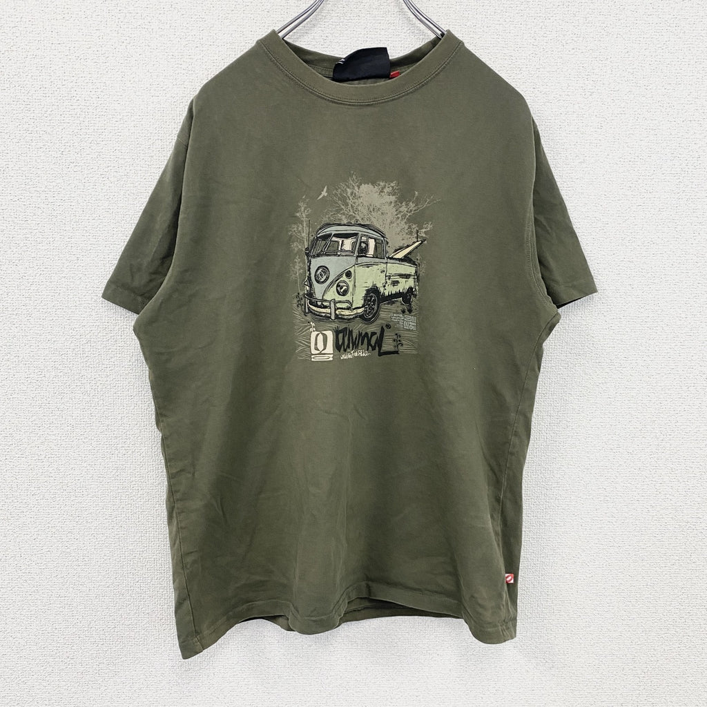aniwal　VOLKSWAGEN　フォルクスワーゲン　ワーゲンバス　半袖Tシャツ　茶色　ブラウン　Lサイズ　古着