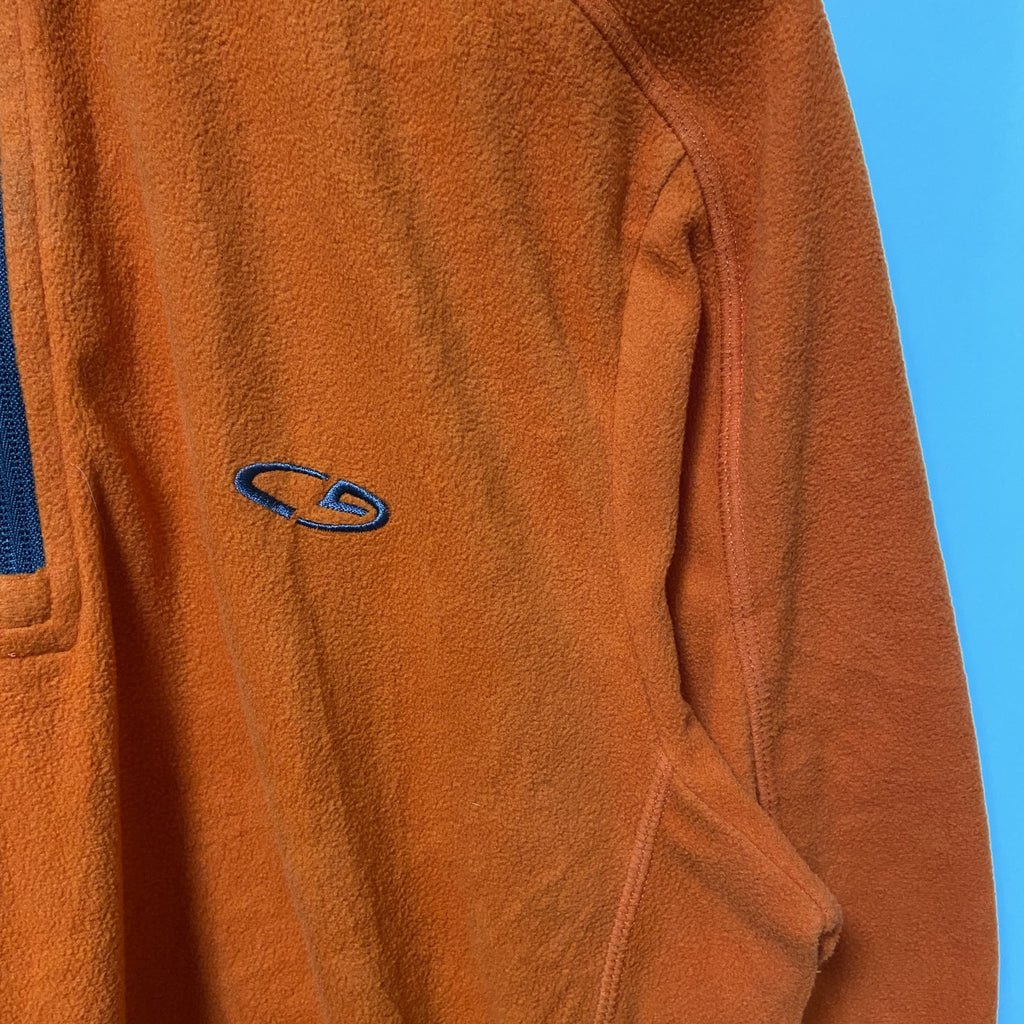 C9 by Champion チャンピオン　長袖ハーフジップフリースジャケット　オレンジ　ロゴ刺繍　Sサイズ　古着